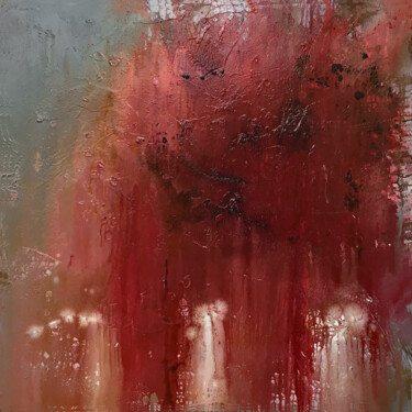 Painting titled "RED 2 EC-04" by Rudi Eckerle, Original Artwork, Acrylic