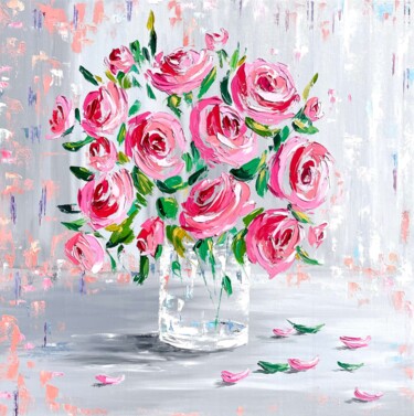 Ζωγραφική με τίτλο "Flowers impasto" από Tanya Stefanovich, Αυθεντικά έργα τέχνης, Λάδι