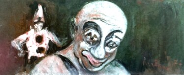제목이 "Clown"인 미술작품 Mario Fanconi로, 원작, 기름