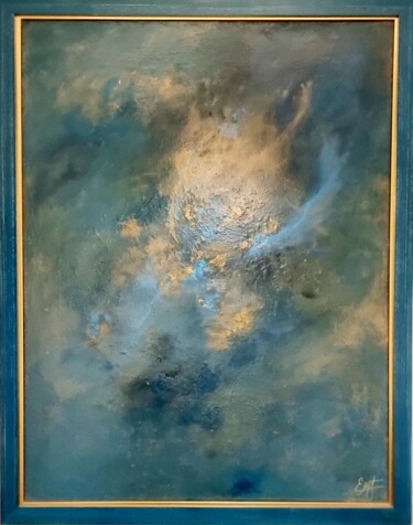 Painting titled "Indigo I" by Elodie Dollat, Original Artwork, Acrylic
