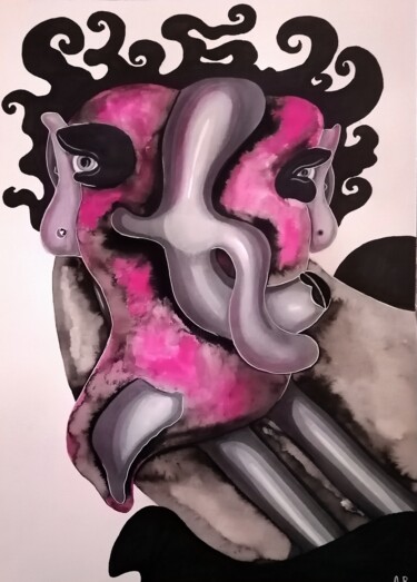 图画 标题为“"I have not said en…” 由Anna Reshetnikova, 原创艺术品, 墨