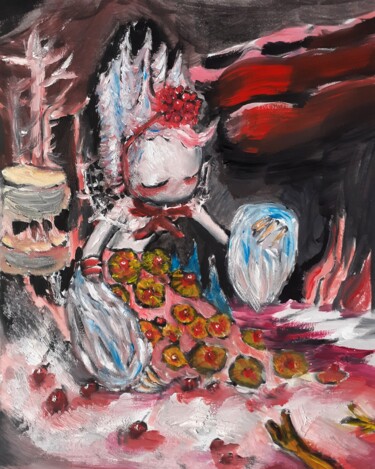 绘画 标题为“The Land of Darkness” 由Amazeigh Bouzékri, 原创艺术品, 油