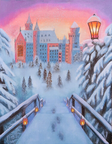 Pintura titulada "Winters tale" por Elena Markina, Obra de arte original, Oleo