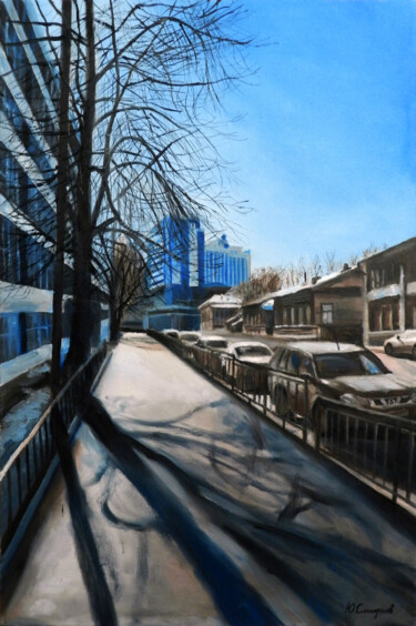 Painting titled "Spring day" by Yury Smirnov, Original Artwork, Oil