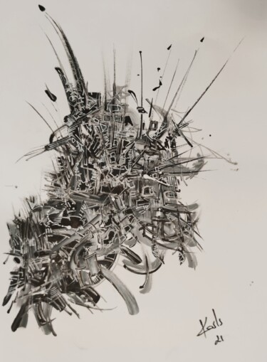 Drawing titled "STYX" by Karls, Original Artwork, Acrylic