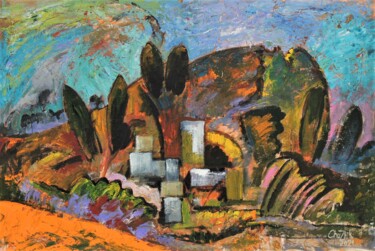 绘画 标题为“Composition 37-21” 由Chuzhik, 原创艺术品, 油