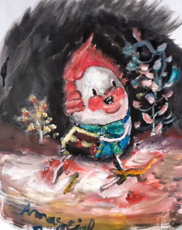 绘画 标题为“Magic Wood” 由Amazeigh Bouzékri, 原创艺术品, 油