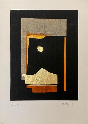 Collages intitolato "AU-DELÀ" da Maria Antónia Santos, Opera d'arte originale, Collages Montato su Cartone