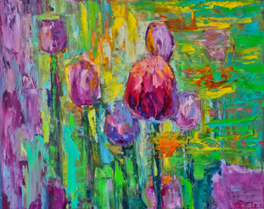 Illusion Of Love Painting titled "Illusion Of Love" by Tina Shustova, Original Artwork, Oil Mounted on Wood Stretcher frame