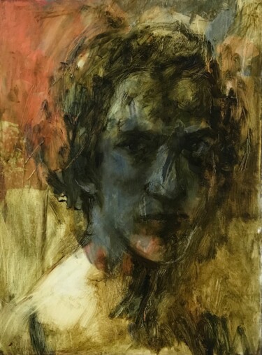 "Portrait of a young man" Pintura intitulada ""Portrait of a youn…" por Marina Shavyrina-Shkoliar, Obras de arte originais, Óleo