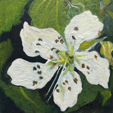 绘画 标题为“Fraisier des bois” 由Camille Rouschmeyer, 原创艺术品, 丙烯