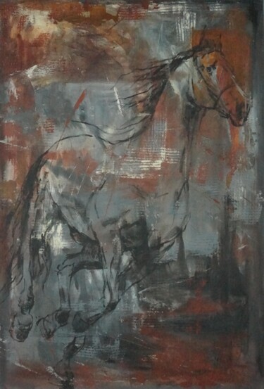 Horse C0110 绘画 标题为“Horse C0110” 由Artem Usá, 原创艺术品, 丙烯