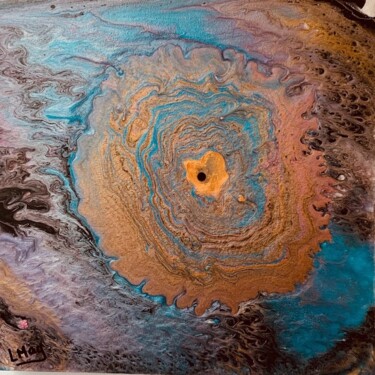 Peinture intitulée "Metallic storm" par Laurent Magrez (LMag), Œuvre d'art originale, Acrylique Monté sur Châssis en bois