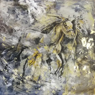Horses C026 绘画 标题为“Horses C026” 由Artem Usá, 原创艺术品, 丙烯
