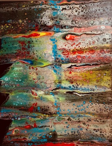 Peinture intitulée "Metallic Emotion" par Laurent Magrez (LMag), Œuvre d'art originale, Acrylique Monté sur Châssis en bois