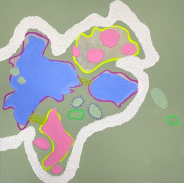 Molecula Peinture intitulée "Molecula" par Anna Prykhodko, Œuvre d'art originale, Acrylique