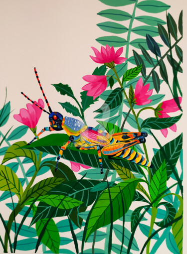 绘画 标题为“illustration sauter…” 由Amena Nathan, 原创艺术品, 水粉