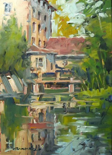Painting titled "Toujours plus libre…" by Christian Arnould, Original Artwork, Oil