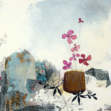 Painting titled "Bouquet fragile" by Armandine Js, Original Artwork, Acrylic