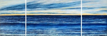 Sunrise Triptych Peinture intitulée "Sunrise Triptych" par Dimitra Papageorgiou, Œuvre d'art originale, Huile