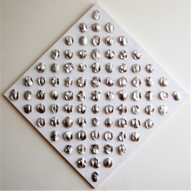 Painting titled "Silver capsula's -…" by Henk Broeke, Original Artwork, Acrylic Mounted on Wood Panel