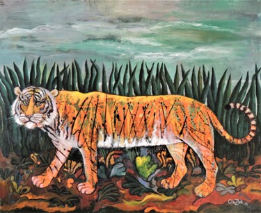 绘画 标题为“Tiger  2875” 由Chuzhik, 原创艺术品, 油