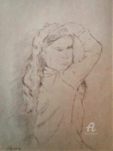 Emmanuelle à 10 ans Dessin intitulée "Emmanuelle à 10 ans" par Roberto Urbano, Œuvre d'art originale, Crayon