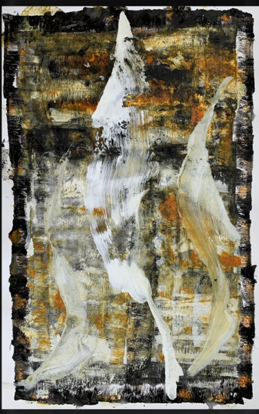 Painting titled "Hidden Place / Endr…" by Christophe Carton, Original Artwork, Oil Mounted on Wood Panel