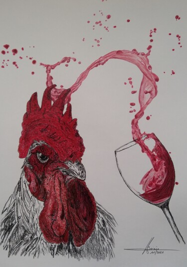 Drawing titled "coco 20" by Yves Briais, Original Artwork, Pencil