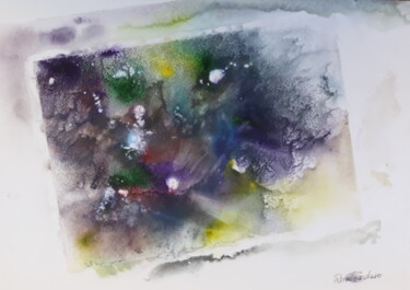 Schilderij getiteld "metalanguage" door Renato Cardoso, Origineel Kunstwerk, Aquarel