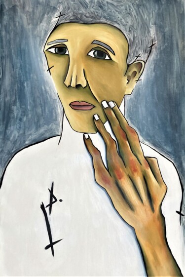 Pittura intitolato "Too Much Sky" da Linedot, Opera d'arte originale, Olio