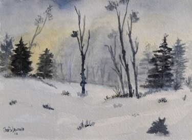Recanto da Serra da Estrela I Painting titled "Recanto da Serra da…" by Inês Dourado, Original Artwork, Watercolor