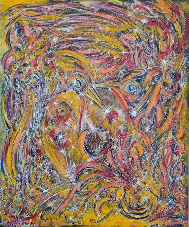 Peinture intitulée "Volière ludopienne" par Phélix Ludop, Œuvre d'art originale, Acrylique