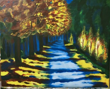 绘画 标题为“Le chemin 2” 由Hubert Bridoux, 原创艺术品, 丙烯