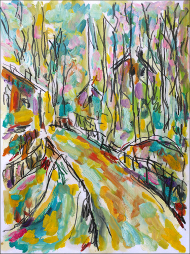 Peinture intitulée "L'hiver est beau" par Jean Mirre, Œuvre d'art originale, Huile