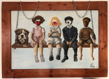 Pintura intitulada "Pensamientos" por Marta Alabau Calabuig, Obras de arte originais, Óleo