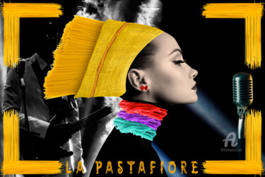 Arts numériques intitulée "La Pastafiore" par Jean-Louis Soccoja, Œuvre d'art originale, Photo montage