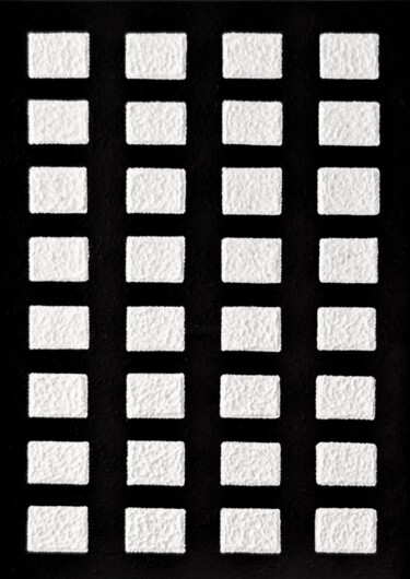 绘画 标题为“Black & White - obj…” 由Henk Broeke, 原创艺术品, 丙烯 安装在木质担架架上
