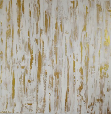 White Gold Painting titled "White Gold" by Vafa Majidli, Original Artwork, Acrylic