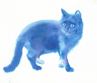 Painting titled "Timidity" by Alyona Masterkova, Original Artwork, Watercolor