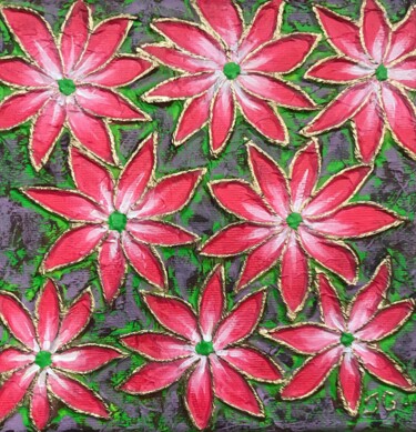Pittura intitolato "Psychedelic Flowers…" da Tiphanie Canada, Opera d'arte originale, Acrilico