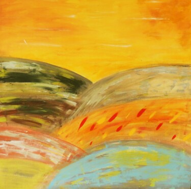 绘画 标题为“Summer landscape” 由Ivana Pelouchová (IVANEL), 原创艺术品, 丙烯 安装在木质担架架上