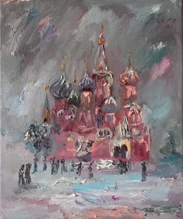 Pittura intitolato "Москва. Красная пло…" da Margarita Makarova, Opera d'arte originale, Olio