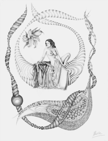 Dessin intitulée "Alexandréa" par Alixire, Œuvre d'art originale, Graphite