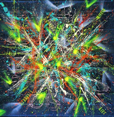 Peinture intitulée "N° 21.01 Espace lib…" par Isa-L, Œuvre d'art originale, Acrylique Monté sur Châssis en bois