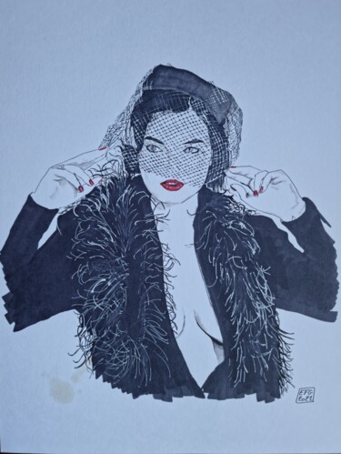 제목이 "Année Folle Parisie…"인 그림 Emmanuel Forgues로, 원작, 마커