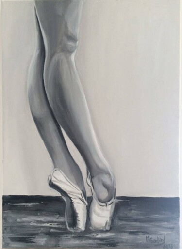绘画 标题为“Ballet dancer 1” 由Maria Godinho, 原创艺术品, 油
