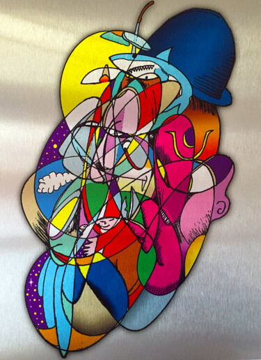 Multivers Printmaking titled "Multivers" by David Artdaysale, Original Artwork, Digital Print Mounted on Aluminium