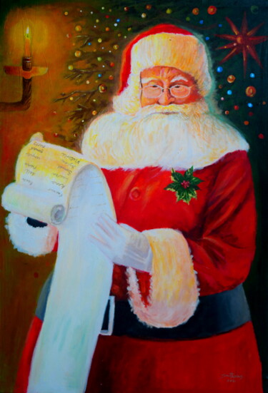 Malarstwo zatytułowany „Making a List” autorstwa Olaoluwa Smith, Oryginalna praca, Akryl