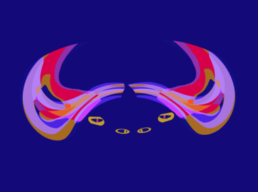 Digitale Kunst getiteld "Blueffalo" door Phillip Reese, Origineel Kunstwerk, 2D Digital Work